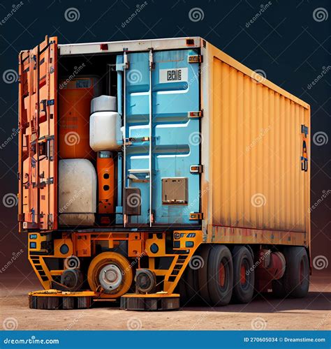 Container Cargo for Logistics Stock Illustration - Illustration of ...