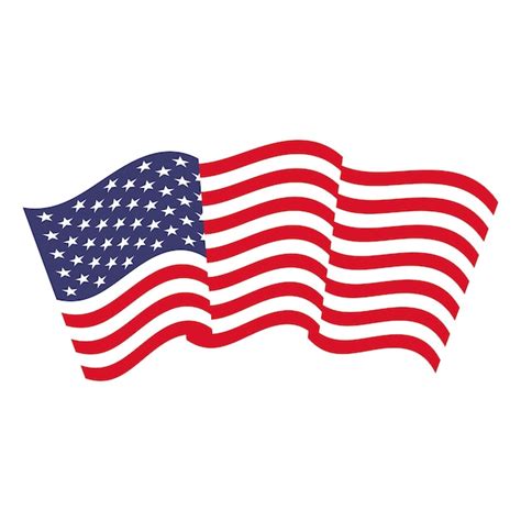 Waving American Flag Icon