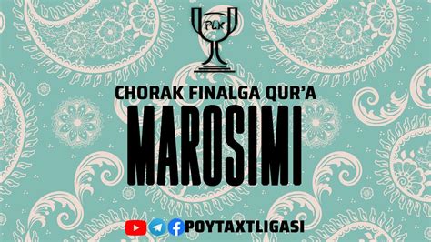 Poytaxt Ligasi Kubogi 2024 Chorak Finalga Qur A Tashlash Marosimi