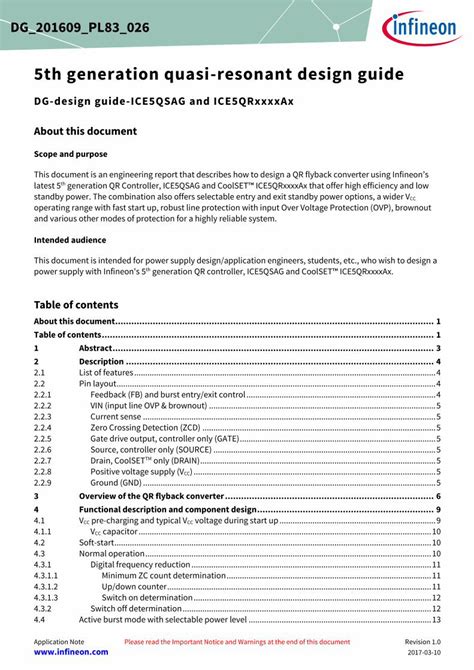 Pdf Design Guide Th Generation Quasi Resonant Coolset Th