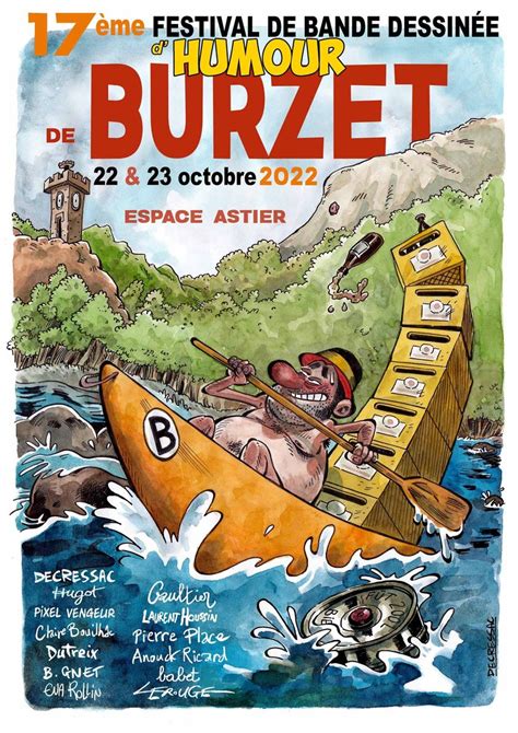 Philippe Decressac Affiche Du Festival De BD Et Humour De Burzet