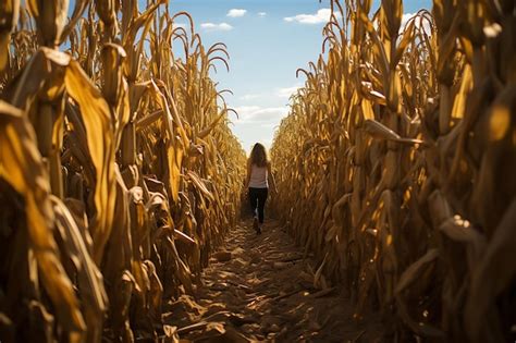 Premium AI Image | Corn Maze Adventures Corn photography