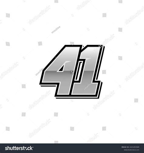 Number Vector Sports Racing Number 41 Stock Vector (Royalty Free) 2221203589 | Shutterstock