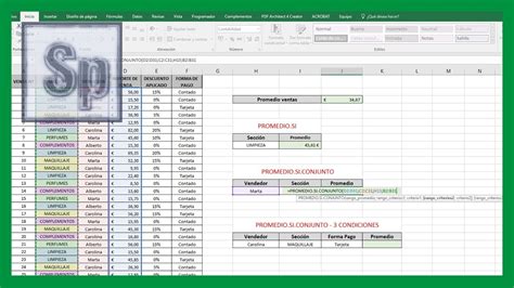 Excel Cómo Usar Función Promedio Promediosi Y Promediosiconjunto Tutorial En Español Hd