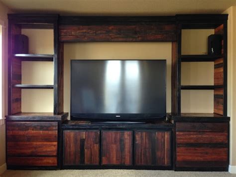 Custom Reclaimed Wood Entertainment Center Rustic Furniture Portland By Ron Brown The