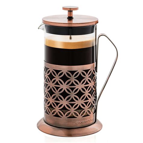 OVENTE French Press Carafe Coffee Tea Maker 34 Ounce 4 Filter