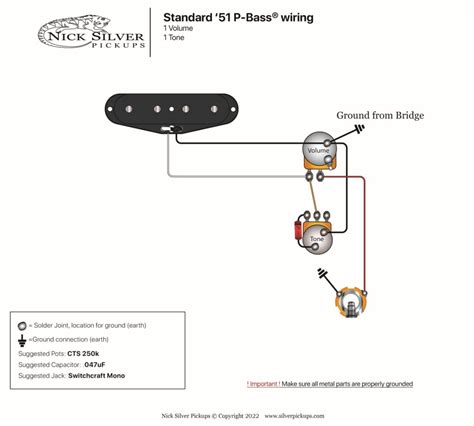 Standard 51 P Bass 1v 1t Nick Silver Pickups