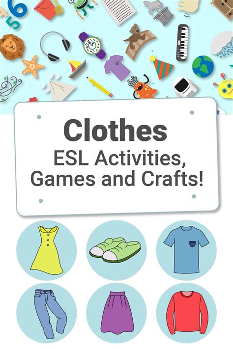 Esl Clothes Activities Crafts And Games For Children Primary School