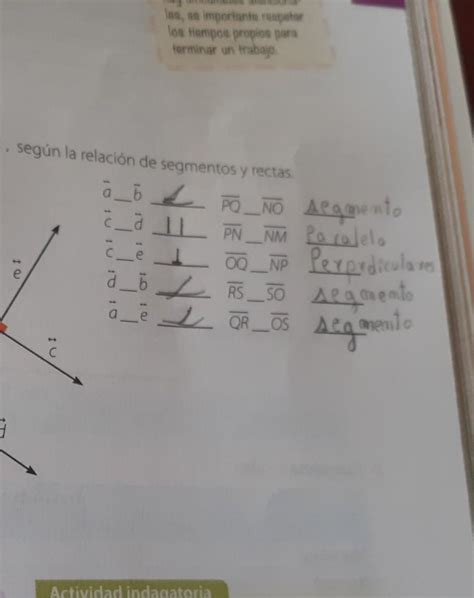 P Observa El Grafico Y Completa Con Il Seg N La Relaci N De Segmentos Y