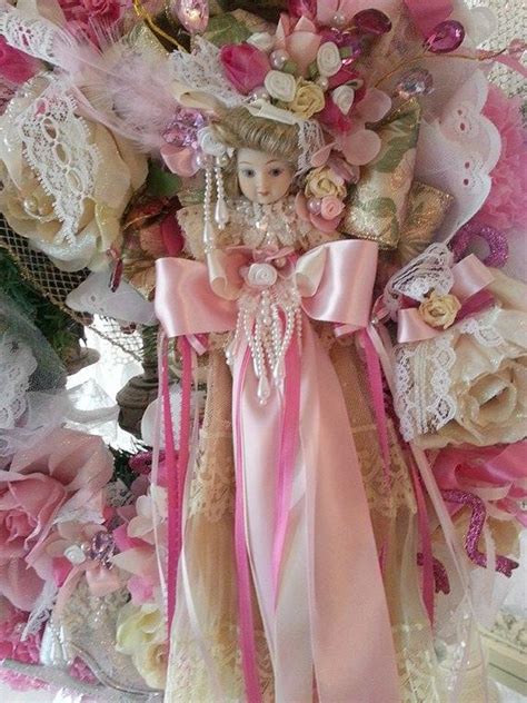 Romantic Princess Pink Victorian Doll Tea Party Wreath Bridal Etsy Pink Victorian Doll Tea