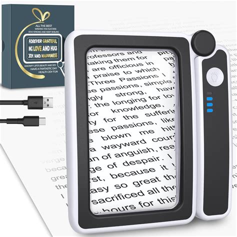 Amazon 5X Magnifying Glass With Light Full Page Reading Magnifier