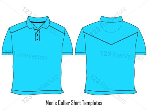 Mens Collar T Shirt Template Vector And Psd Pack 01 Shirt Template