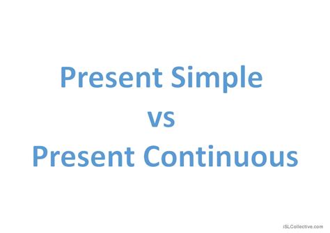 Present Simple Vs Present Continuous English Esl Powerpoints 0 Hot