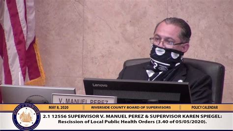 Riverside County Board Of Supervisors Live Coverage Youtube