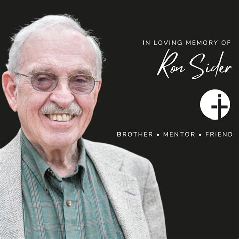 Remembering Ron Sider Infemit
