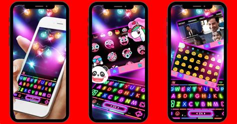 Light Keyboard Neon Lights Theme App Shortskk