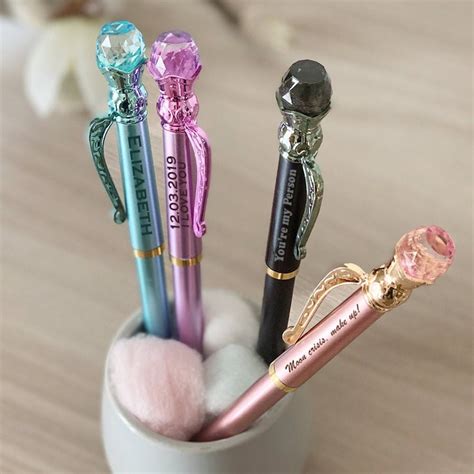 Custom Diamond Pens Custom Pen Personalized Pen Name Pens Etsy