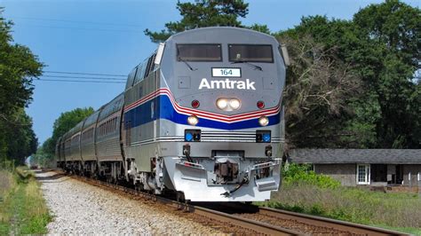 New Amtrak Phase Iv P42dc 164 With Awesome 90s Narrow Font K5la Leads The Palmettos 3