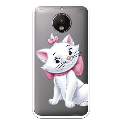 Capa Transparente Oficial Disney Marie Silhouette Para Motorola Moto