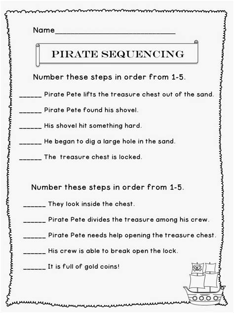 Sequencing Worksheet Rd Grade