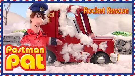 The Postman Pat Is In Front Of A Red Truck