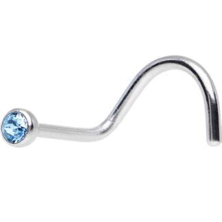 CZ Gem 316L Surgical Stainless Steel Nose Hook OZ Body Jewellery