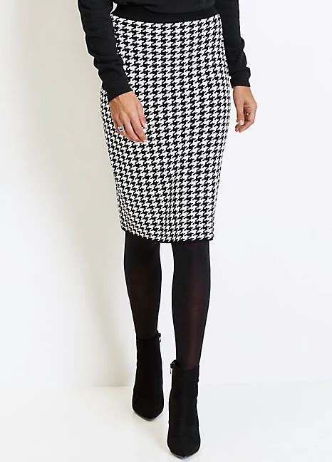 Houndstooth Pencil Skirt By Bonprix Bonprix