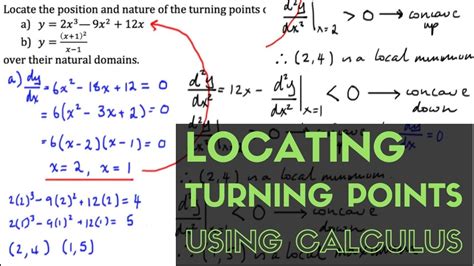 Locating Turning Points Using Calculus YouTube