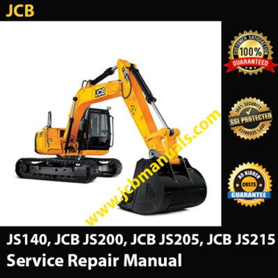 JCB JS140 JCB JS200 JCB JS205 JCB JS215 Excavator Service Repair Manual