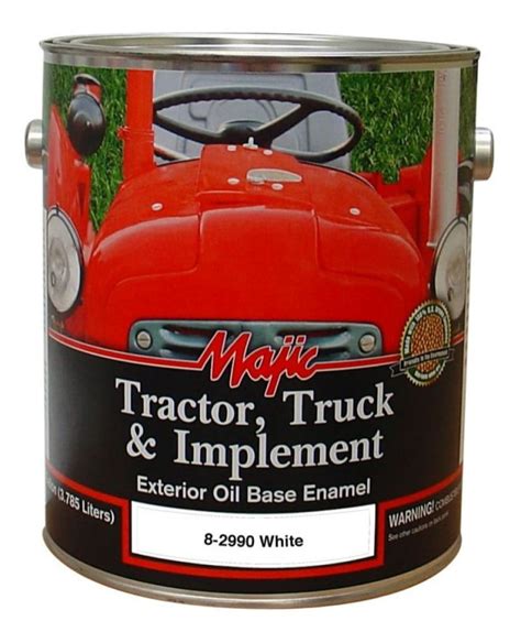 Majic 8 2990 1 Tractor Truck And Implement Enamel Paint White 1 Gal