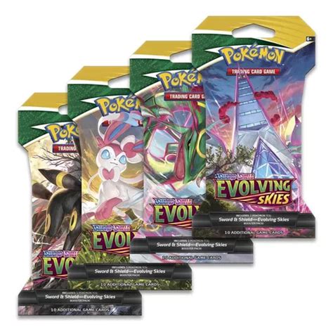 Sobre De10 Cartas Pokémon Espada Y Escudo Cielos Evolutivos Cuotas