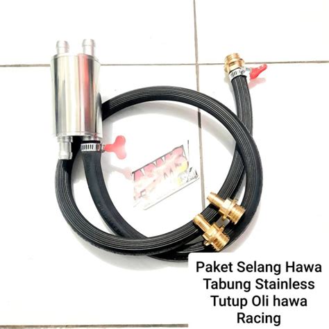 Jual TABUNG HAWA SELANG HAWA TUTUP OLI HAWA RACING PAKET PEMBUANGAN