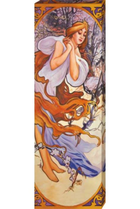 Alphonse Mucha Poster Reproduction Sur Toile Tendue Sur Châssis Les