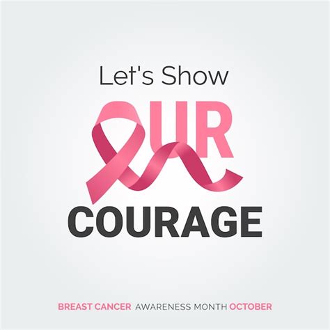 Free Vector Empower Pink Hearts Breast Cancer Awareness