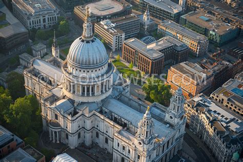 Aerial View Aerial View Of St Paul S Cathedral And Paternoster Square