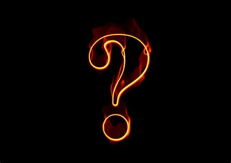 Drawn Burning Question Mark Free Image Download