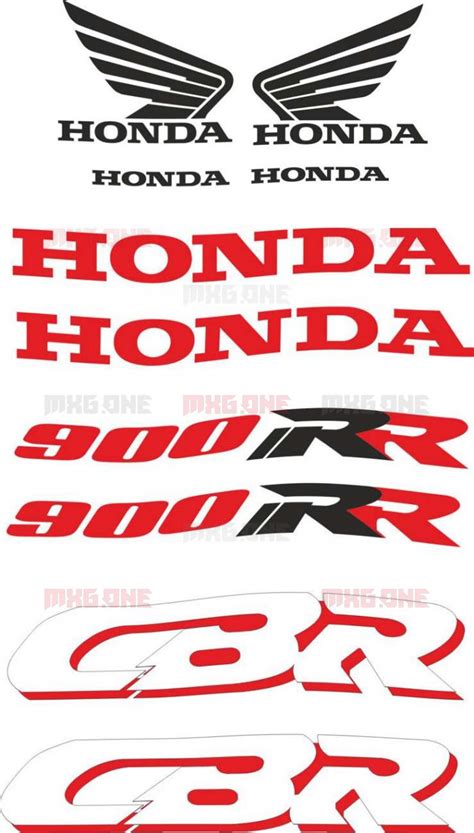 Honda Cbr Logos Decals Stickers And Graphics Mxg One Best Moto