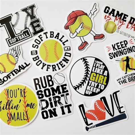 Softball Sticker Etsy