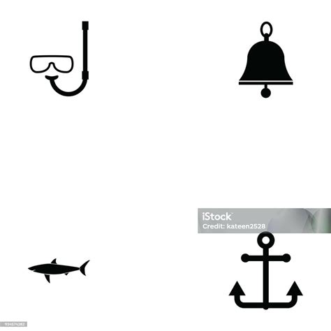 Diving Icon Set Stock Illustration Download Image Now Aqualung