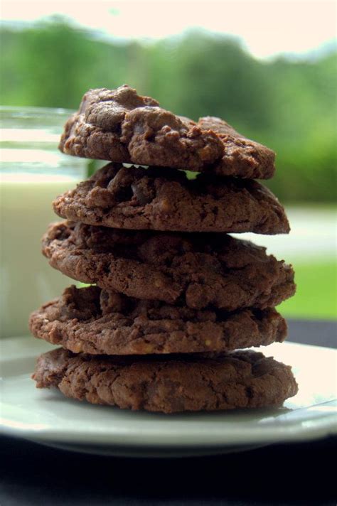 Double Chocolate Toffee Cookies 365 Days Of Baking And More Toffee Cookies Chocolate Oatmeal