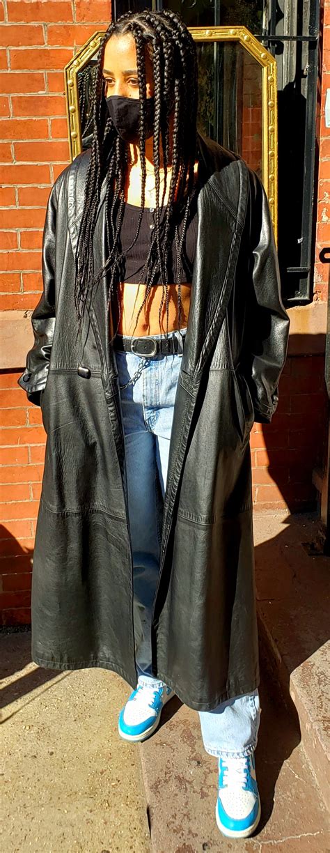 Vintage 80's Oversized Maxi Length Leather Coat | Shop THRILLING