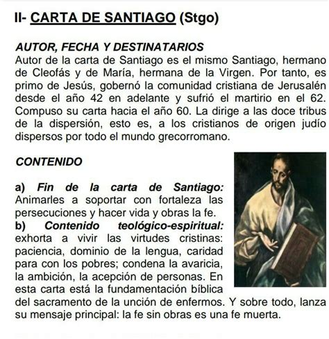 Que Mensaje Nos Tramite La Carta De SANTIAGO Brainly Lat