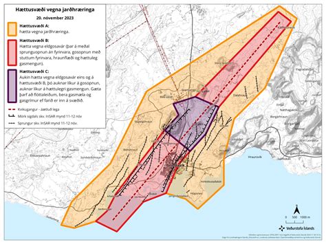 New map: The danger zone has expanded - Iceland Monitor