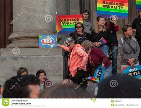 Marriage Equality 2017 Editorial Photography Image Of Crowd 100309787