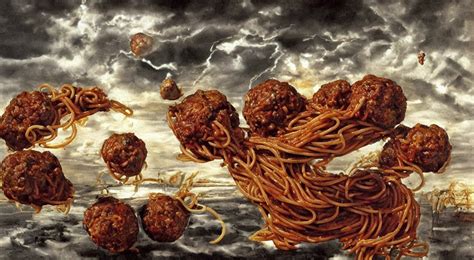 Spaghetti Bolognesa With Meatballs And Hundred Rusted Perfect Wo