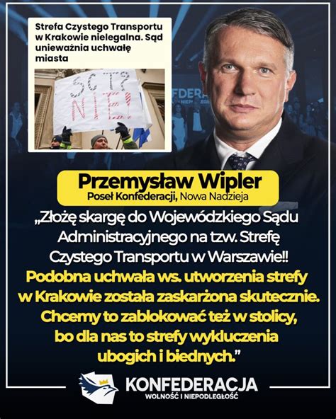 Walczymy ze strefą wykluczenia samochodowego w Warszawie Konfederacja