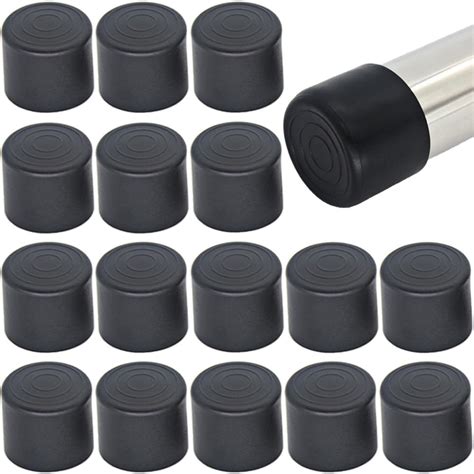 16Pcs 1 Inch 25mm Round Rubber Chair Leg Tips Caps Chair Table Leg