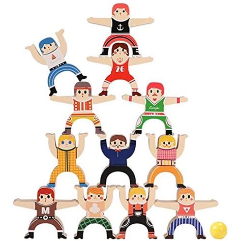 33malls Wooden Stacking Blocks Balancing Game