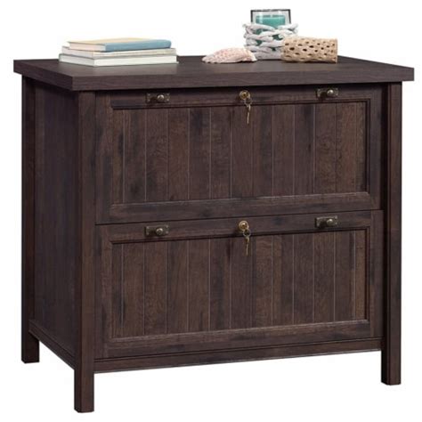 Sauder Costa Engineered Wood Drawer Lateral File Cabinet In Coffee