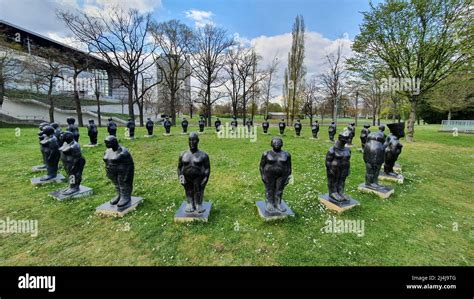 Sculptures In Rheinaue Park Bonn Stock Photo Alamy